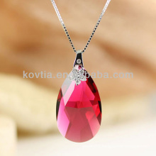 Charming teardrop red austrian crystal pendant